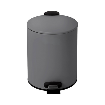 H&B Thin Lid Pedal Bin 3L - Grey Home and beyond